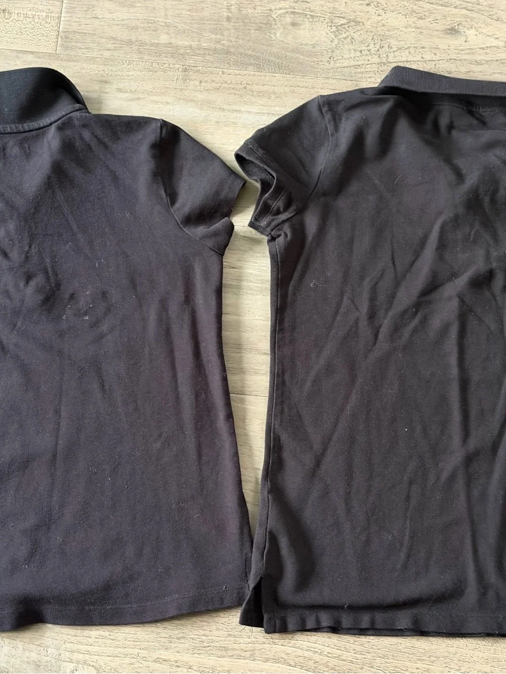 Lot of 2 Girls Black Short Sleeve School Uniform Polo Shirts Size XL (14)